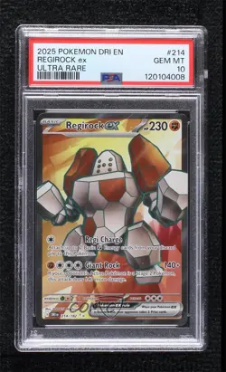 Regirock ex Ultra Rare Pokemon Destined Rivals (DRI) PSA 10 GEM MT - Image 1