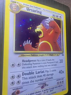 Pokemon TCG Ursaring Neo Discovery 15/75 Holo Black Star Rare Unlimited LP - Image 3