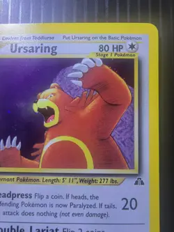 Pokemon TCG Ursaring Neo Discovery 15/75 Holo Black Star Rare Unlimited LP - Image 5