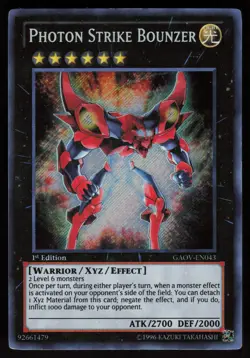 Photon Strike Bounzer GAOV-EN043 Secret Rare 1st Edition Yu-Gi-Oh - Image 1