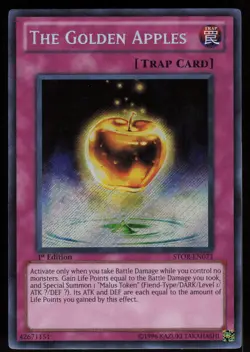 The Golden Apples STOR-EN071 Secret Rare Storm of Ragnarok 1st Edition Yu-Gi-Oh - Image 1