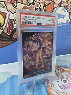 One Piece English Boa Hancock 2024 Alternate Art Leader OP07 #038 PSA 10 Gem - Image 3