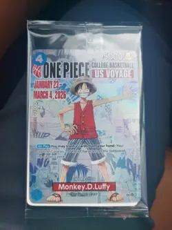 One Piece Monkey D Luffy US Voyage College Basketball PROMO *SEALED* - Image 1