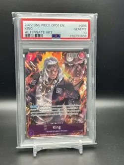 2022 ONE PIECE OP01 EN KING ALT ART PSA 10 - Image 1