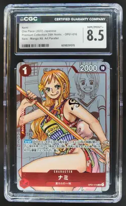 2022 ONE PIECE CCG JAPANESE NAMI 25TH MANGA ALT ART OP01-016 CGC 8.5 A PT - Image 1