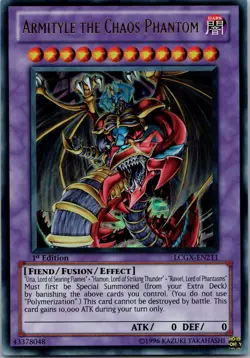 Yugioh Armityle the Chaos Phantom LCGX-EN211 1st Edition Ultra Rare NM - Image 1