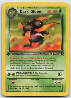 Pokemon 1st Edition Dark Gloom Uncommon Team Rocket 36/82 LP/NM - Image 1