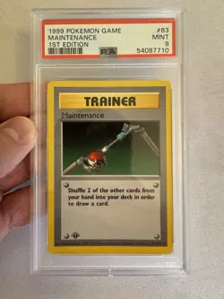 1999 Pokemon - 1st Edition Shadowless Maintenance - Base Set 83/102 PSA 9 Mint!! - Image 1