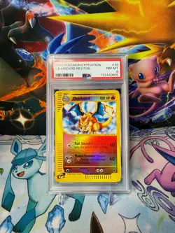 2002 Pokemon Expedition PSA 8 Charizard Reverse Holo Foil 39/165 NM/MINT - Image 1