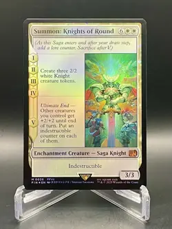 MTG Summon: Knights of Round M 0036 Final Fantasy Mythic Rare (Foil) TCG NM/M - Image 1