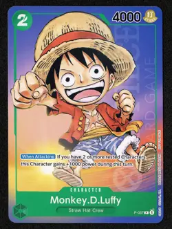 One Piece Card Game- Monkey D. Luffy Anime Expo 2023 Promo P-037 Non Foil - Image 1