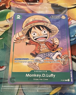 One Piece Card Game - Monkey D. Luffy Anime Expo 2023 Promo P-037 Sealed NonFoil - Image 2