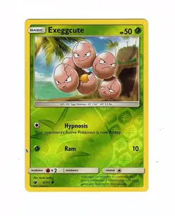 Exeggcute 4/111 Sm-Crimson Invasion Reverse Holo - Pokemon Card - Image 1