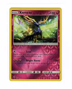 Xerneas 73/111 SM - Crimson Invasion Reverse Holo Rare - Pokemon Card - Image 1