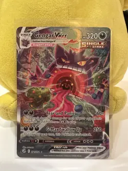 Pokemon Gengar VMAX Fusion Strike Secret Rare Single Strike 320 HP Card - Image 1