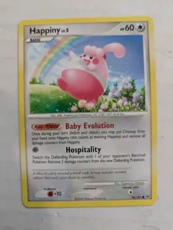 Pokemon TCG Happiny 76/127 Platinum Common card Normal - Image 1