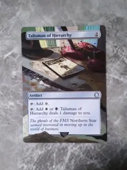 Talisman of Hierarchy MTG Fallout Hand Painted Borderless Extended Altered Art v - Image 2