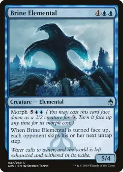 Brine Elemental 47 A25 MTG Blue Uncommon Morph Creature Tappin NM - Image 1