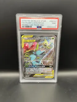Celebi & Venusaur GX #SM167 Pokemon Promo Card Tag Team - PSA Grade 9 MINT - Image 1