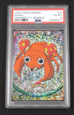 2000 Topps Chrome Pokemon T.V. #46 SPARKLE PARAS PSA 6 EX-MT - Image 1