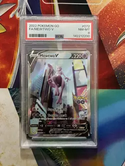 Pokemon Card Mewtwo V Pokemon Go Full Alt Art #072 PSA 8 Fire Fresh One Owner - Image 1