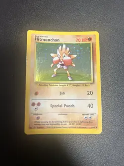 Vintage WOTC Pokemon card: Hitmonchan - Base Set Holo #7/102 English 1999. - Image 4