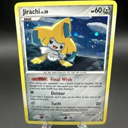 Pokemon Rising Rivals Jirachi Lv.39 7/111 Holo Rare - Image 1