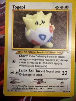 Pokemon TCG Togepi Neo Destiny Unlimited Uncommon Card 56/105 - Image 1