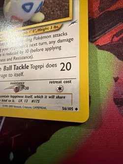 Pokemon TCG Togepi Neo Destiny Unlimited Uncommon Card 56/105 - Image 5