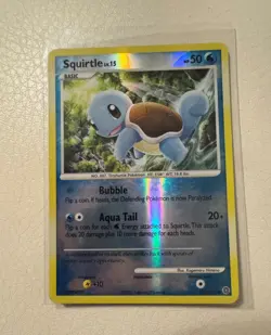 Squirtle 112/132 Reverse Holo Secret Wonders Vintage Rare Pokemon Card 2007 NM - Image 1