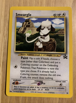 SMEARGLE 2001 POKEMON BLACK STAR PROMO CARD #32 NM - Image 1