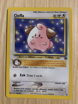 2001 CLEFFA BLACK STAR PROMO #31 POKEMON TCG NM - Image 1