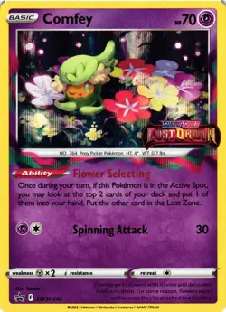 Pokemon TCG Comfey (Prerelease) SWSH242 SWSH: Sword & Shield Promo Cards Holo NM - Image 1