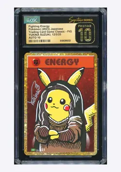 Pokemon CGC 10 PRISTINE AUTO 10 Fighting Energy Yukina Suzuki 2023 #FIG CLF JPN - Image 1