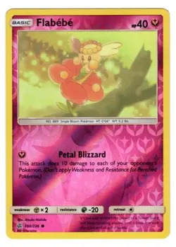 Flabebe 150/236 SM -Cosmic Eclipse Reverse Holo - Pokemon Card NM - Image 1