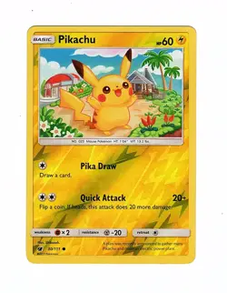 Pikachu 30/111 Sm-Crimson Invasion Reverse Holo - Pokemon Card - Image 1