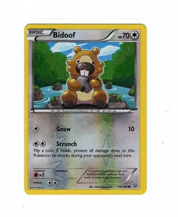 Bidoof 116/160 XY - Primal Clash Reverse Holo - Pokemon Card - Image 1