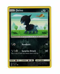 Deino 60/111 Sm-Crimson Invasion Reverse Holo - Pokemon Card LP - Image 1