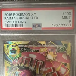 Pokemon M Venusaur EX Full Art Holo 100/108 Evolutions PSA 9 2016 - Image 3