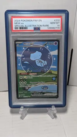 2024 POKEMON PAF EN-PALDEAN FATES SPECIAL ILLUSTRATION RARE #232 MEW EX PSA 10 - Image 1