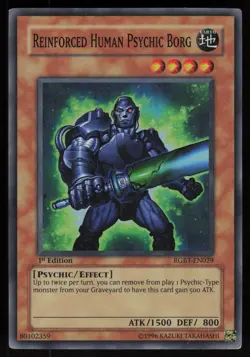 Reinforced Human Psychic Borg RGBT-EN029 Super Rare 1st Edition Yu-Gi-Oh - Image 1