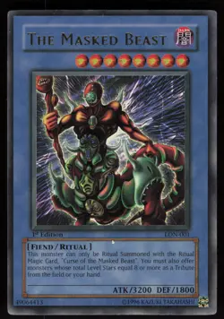 The Masked Beast LON-001 Ultra Rare Labyrinth of Nightmare 1st Edition Yu-Gi-Oh - Image 1