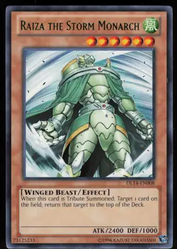 Raiza the Storm Monarch DL14-EN008 GREEN Rare Yu-Gi-Oh - Image 1