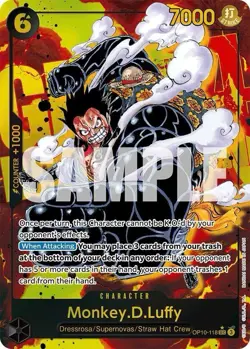 One Piece MONKEY.D.LUFFY Sec Royal Blood Alt Art OP10-118 Parallel English - Image 1