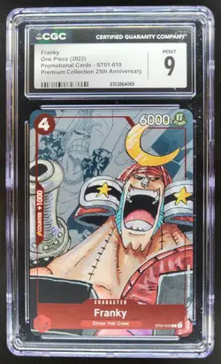 2022 ONE PIECE CCG FRANKY 25TH PROMO ST01-010 CGC 10 A PT - Image 1