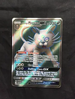 Pokemon: Cosmic Eclipse Ultra Rare Full Art: Alolan Persian GX 219/236 - Image 1