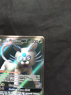 Pokemon: Cosmic Eclipse Ultra Rare Full Art: Alolan Persian GX 219/236 - Image 3