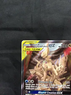 Pokemon: Cosmic Eclipse Ultra Rare Full Art: Arceus & Dialga & Palkia GX 221/236 - Image 2