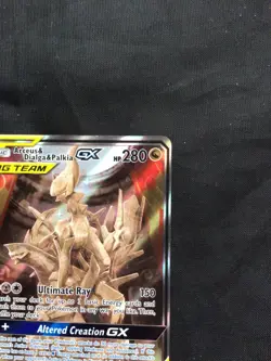 Pokemon: Cosmic Eclipse Ultra Rare Full Art: Arceus & Dialga & Palkia GX 221/236 - Image 3