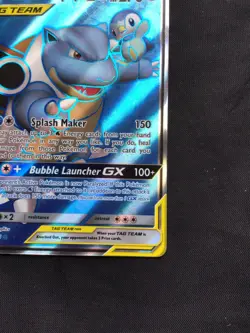 Pokemon: Cosmic Eclipse Ultra Rare Full Art: Blastoise & Piplup GX 214/236 - Image 4